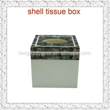 dental tissue box black seashell square home decoration of mother pearl